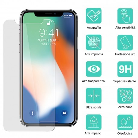 Pellicola Vetro Temperato per iPhone 12 Pro 6,1 Proteggi Display 